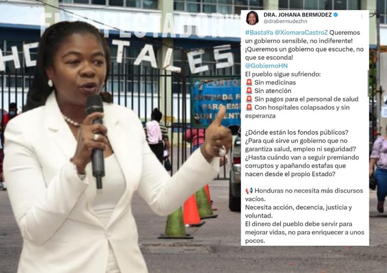 Johana Bermúdez exige al Gobierno respuestas ante crisis en salud
