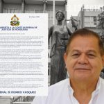 Romeo Vásquez Velásquez envía carta abierta a la Corte Suprema de Justicia de Honduras